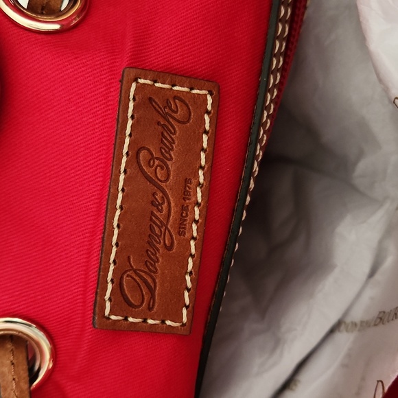 NWT Dooney & Bourke Red Pebbled Leather Aimee Drawstring Crossbody Bag ❤️ - Picture 10 of 16